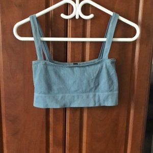 Never worn cropped blue bra top